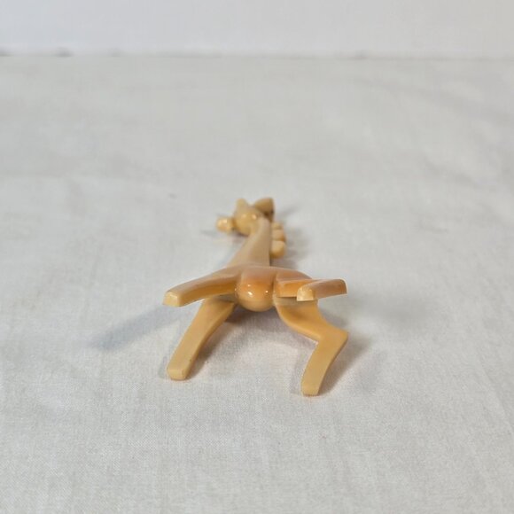 Vintage Plastic Giraffe Toy Figure 1950s 1960s Hard Plastic Mid Century Animal - Picture 5 of 9